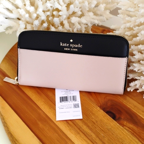 Kate Spade 💥 NWT 💥 Staci Colorblock Large Continental Wallet. Elegant A+ - Picture 1 of 17